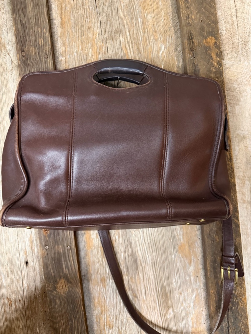 VTG Coach 9995 Brown Leather Large Shopper Tote Bucket Satchel - Picture 10 of 16